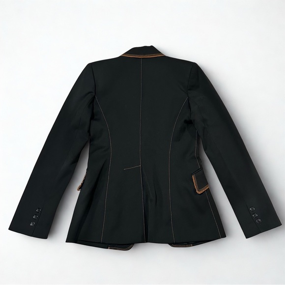 Vintage Tailored Black Blazer Size S Made in France French Chic Quiet Luxury EUC - Picture 2 of 10